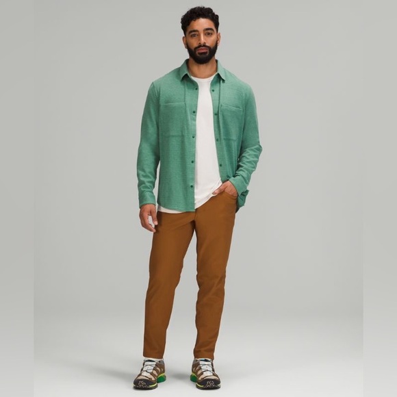 lululemon athletica Other - Lululemon Men’s Soft Knit Overshirt - Heathered Everglade Green